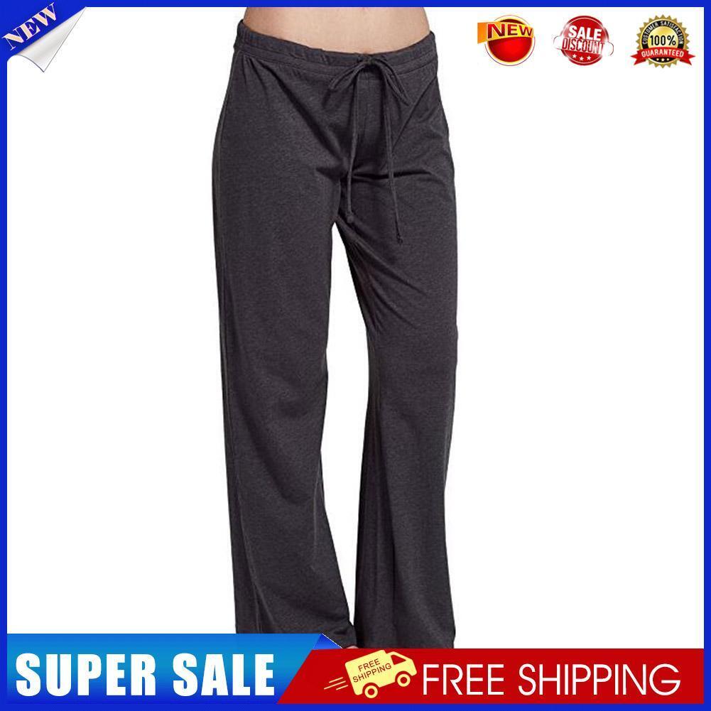 Loose Yoga Pants Elastic Women Sports Exercise Running Trousers (Black XL)