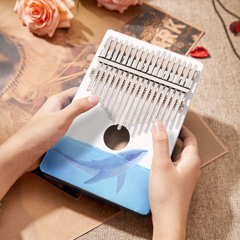 17 Keys Kalimba Wood Thumb Finger Piano Musical Instrument for Beginner (A)