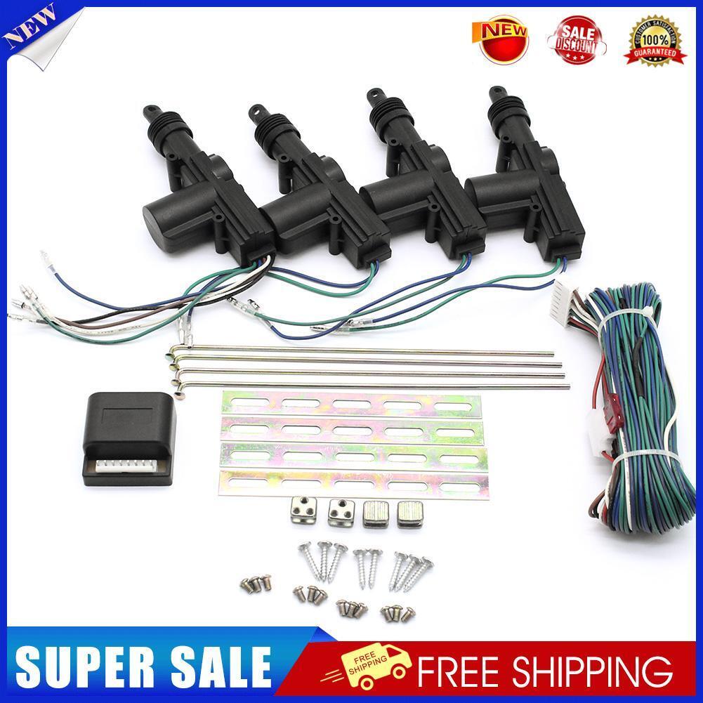 12V Car Door Lock Actuator 4 Doors Keyless Entry System Central Locking Kit