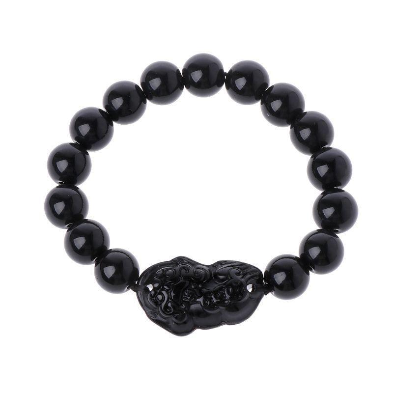 Luck Pixiu Bead Bracelet Feng Shui Citrine Gem Stone Bracelet Gift for Men Women