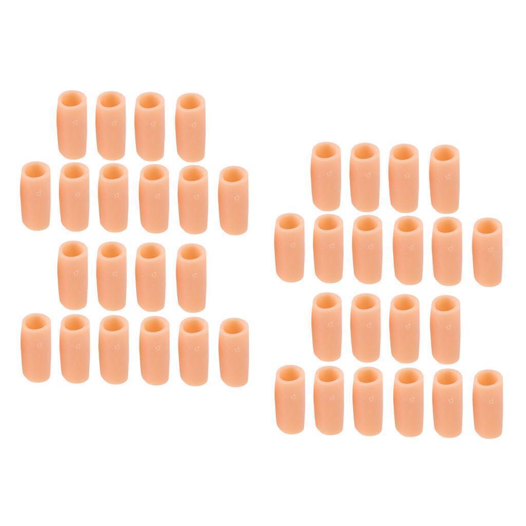 40Pcs Gel Toe Sleeves Toe Pain  Tube Caps for Hammer Toes S