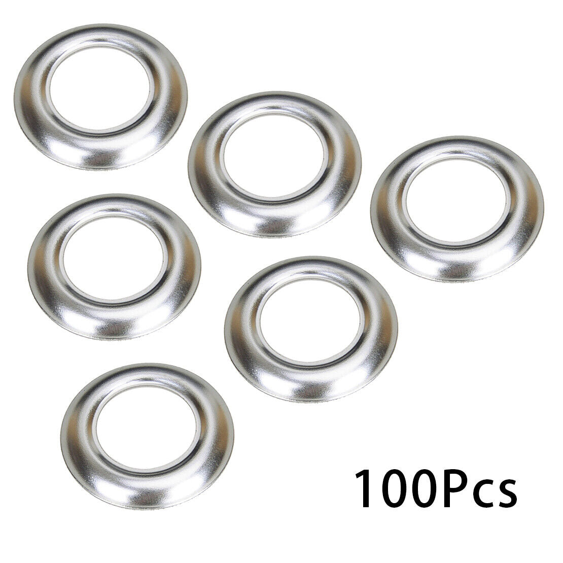 100Pcs 3/4" Round Chrome Bezels Fit For Truck Trailer Led Marker Light Cover Use