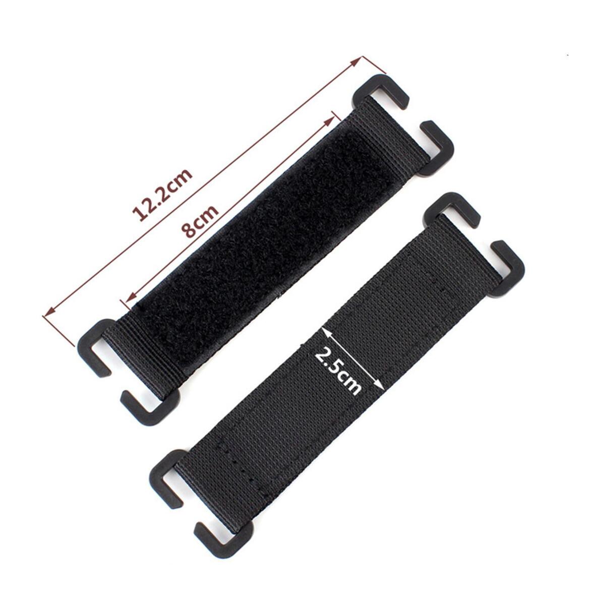 2 Pieces Molle Attachment Patch Clip On Clothing Accessories Green and Brown
