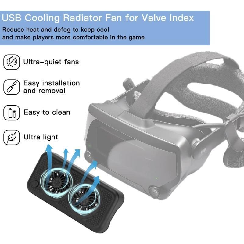 VR Headset Dual Fans Cooler Suitable for Valve Index VR Headset Cooling