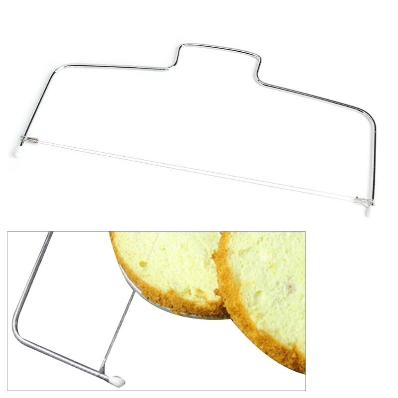 Double Adjustable Wire Stainles Steel Cake Slicer Leveler Cutter Baking Slicer