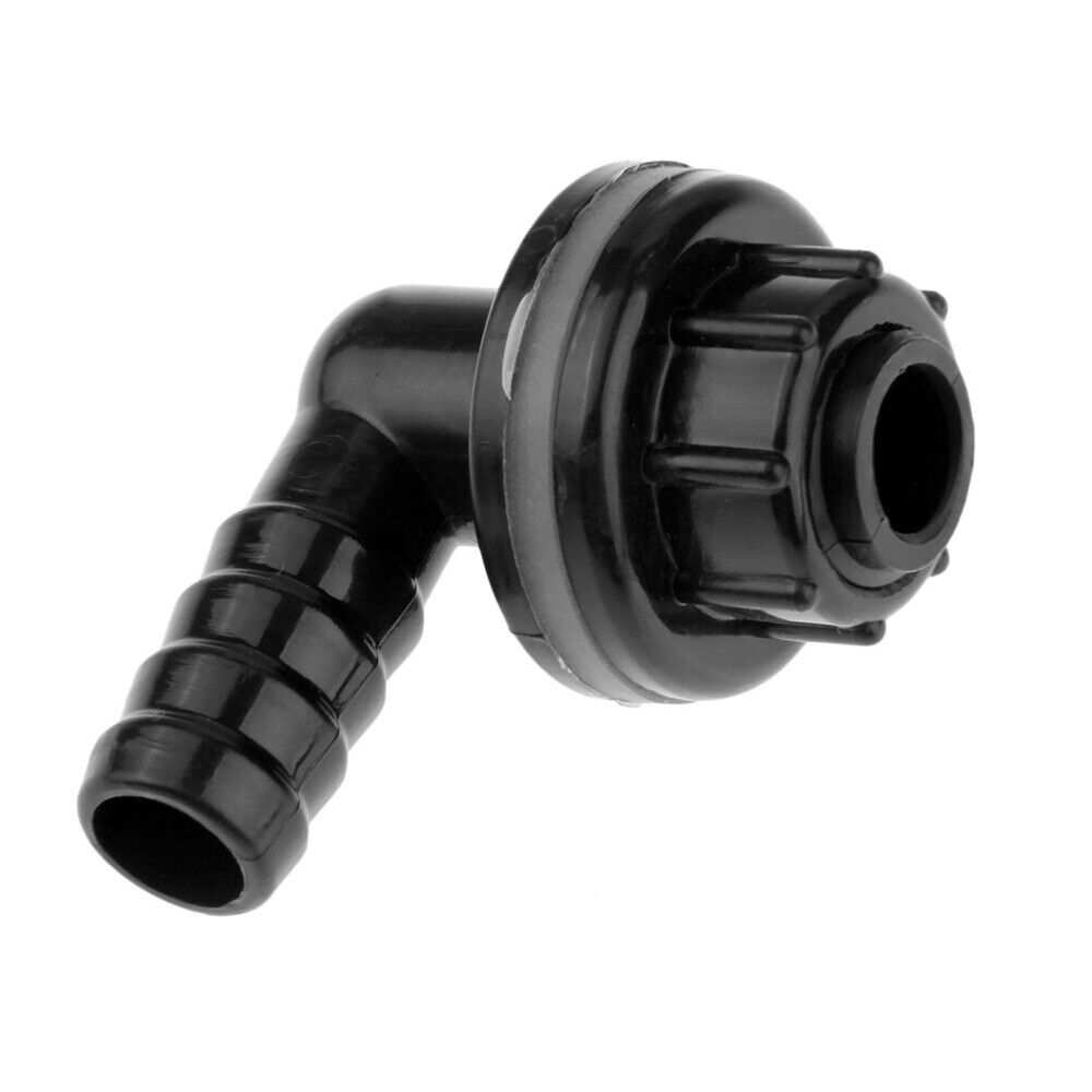 New 1pc Plastic Aquarium Drainage Connector for Fish Tank Dia 1.1cm Black