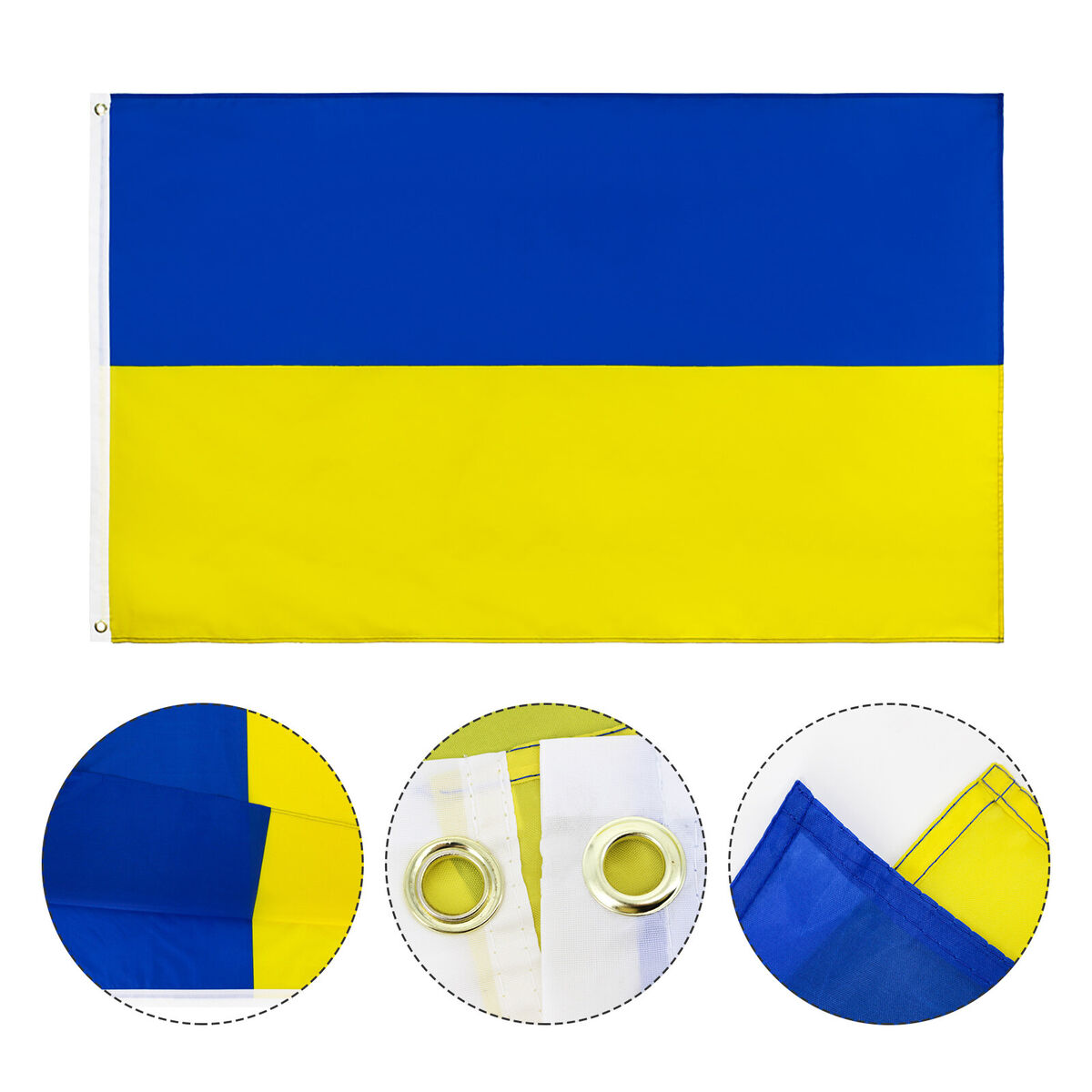 Ukraine Flag - Polyester Banner Ukrainian National Bunting Flag (90x150cm)