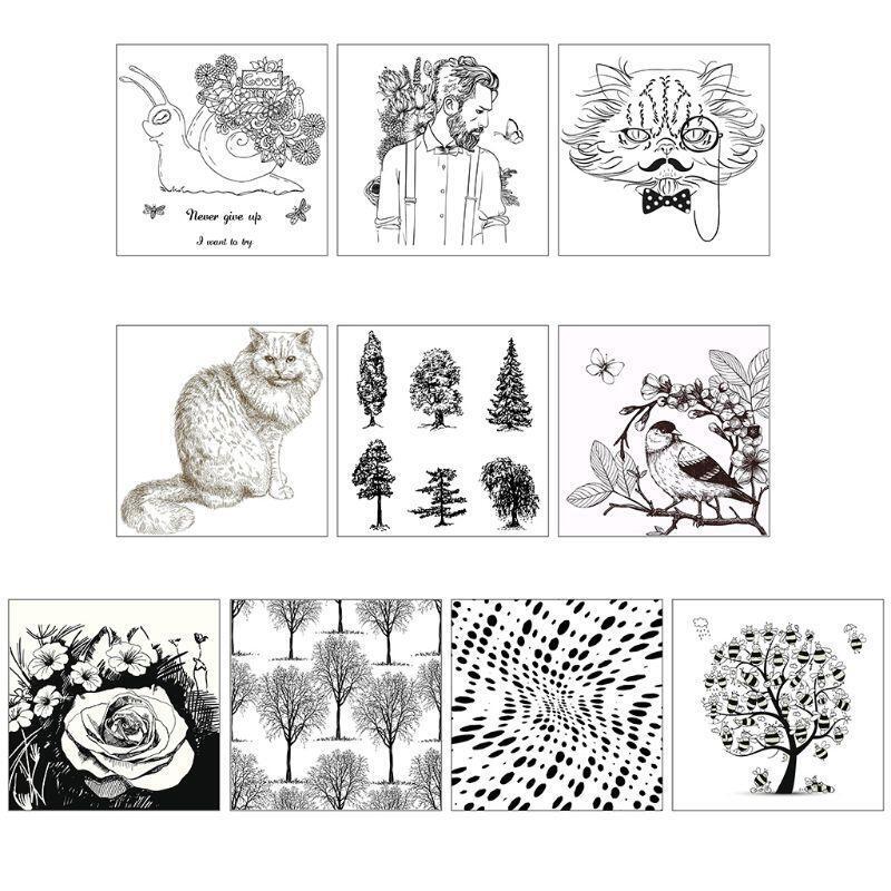 Flower Frame Clear Silicone Stamp Kids Decorative Transparent Stamp Rubber Seal