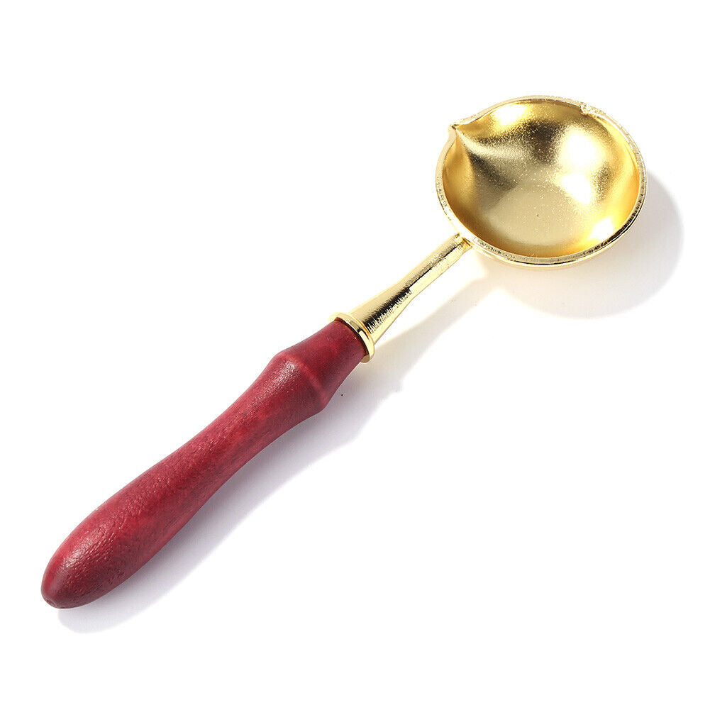 Wooden Handle Wax Seal Melting Furnace Spoon Melt Stove Stick Accessory (C)
