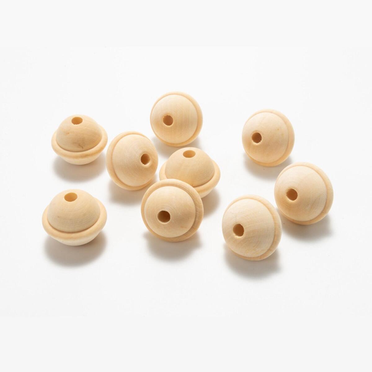 30x Rustic Round Wooden Beads Spacer Beads for Craft Home Decor Farmhouse
