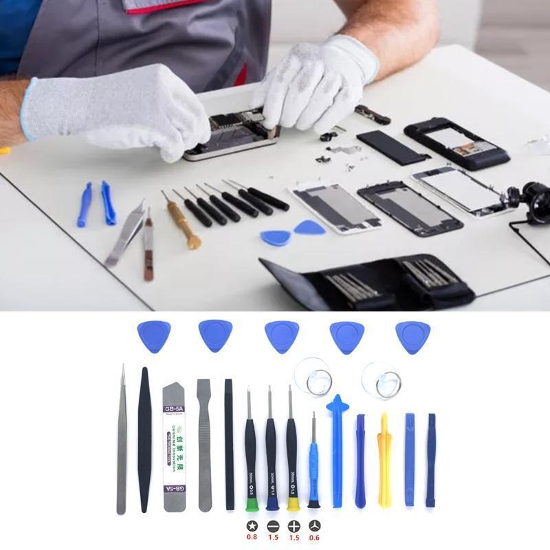 21Pc Professional Electronics DIY Opening Pry Tool Repair Kit with Metal Spudger