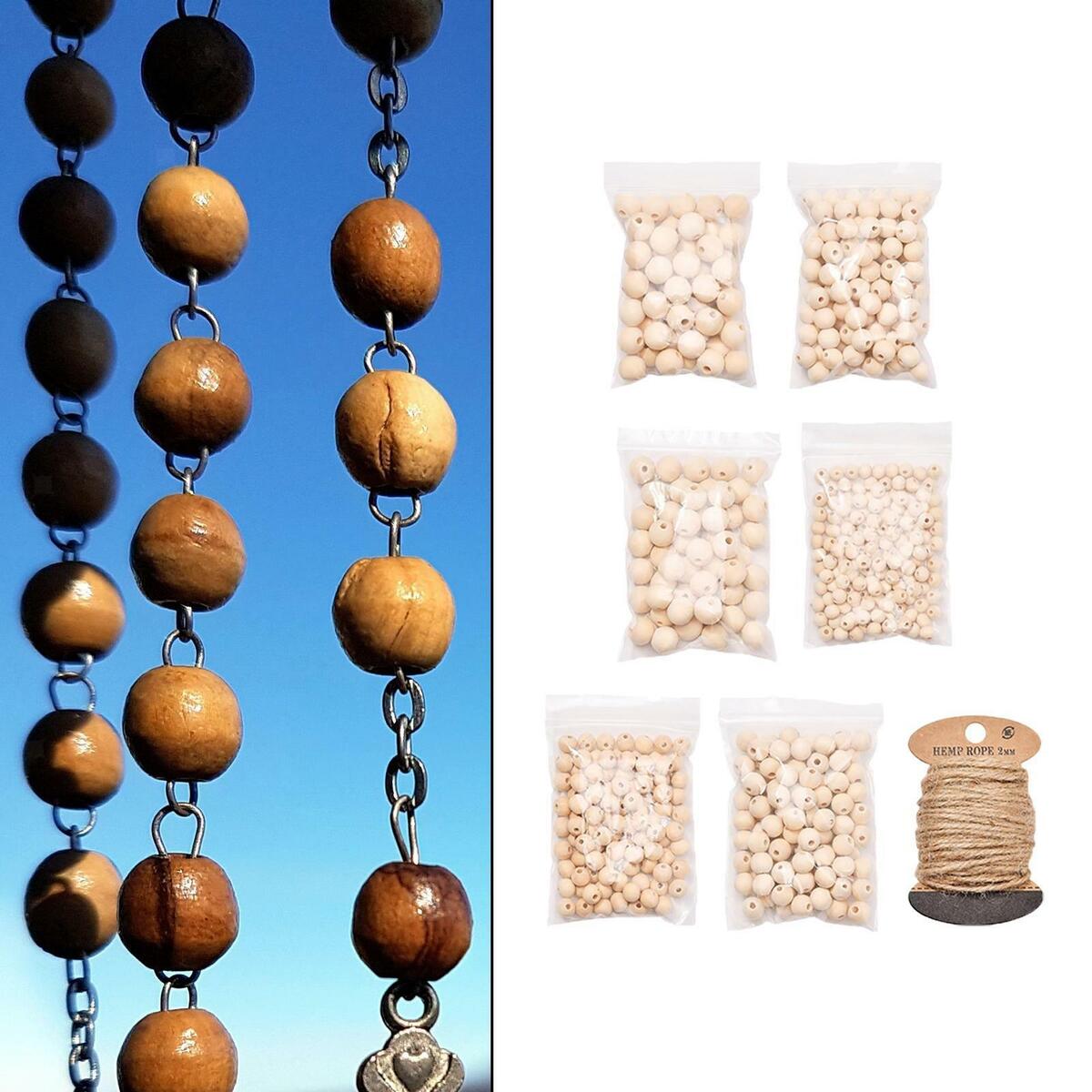 Wooden Round Spacer Bead  Supplies for Jewelry Making Farmhouse
