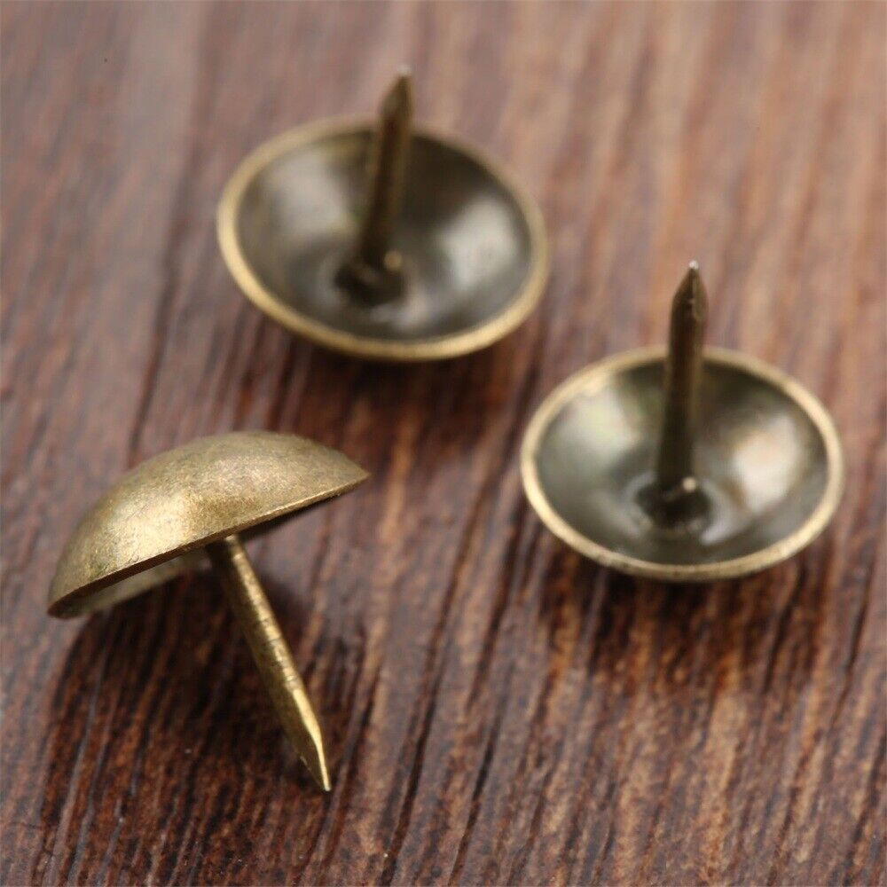 100x Upholstery Nails Tacks Studs Wood Jewelry Box Decor Furniture Hardware 11mm
