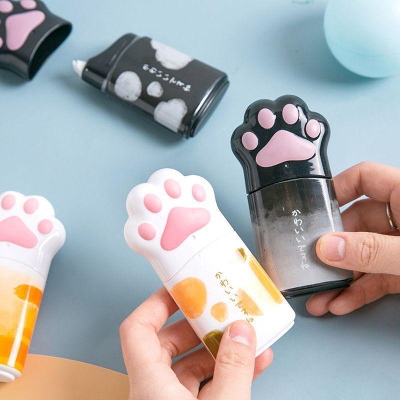 Cute Cat Paw Footprint Correction Tape Stationery Corrector Student Altered Tape