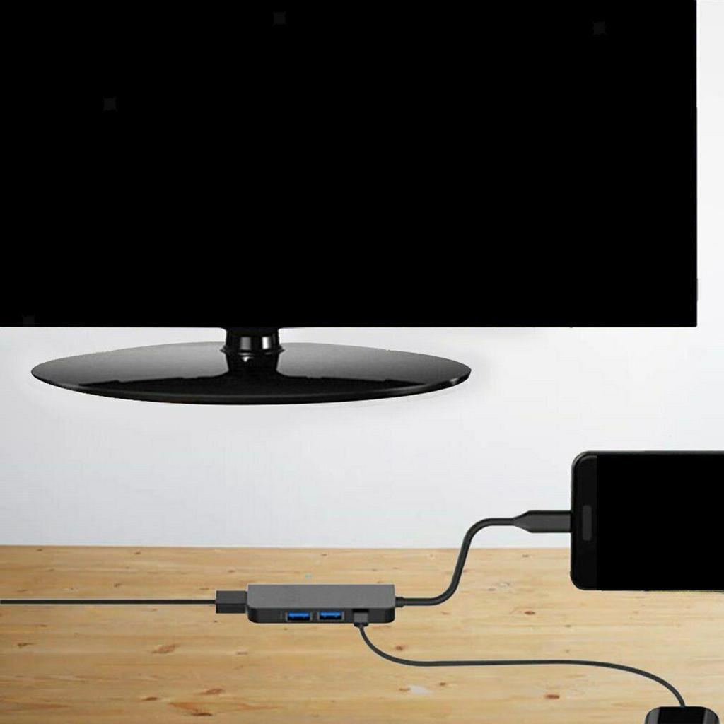 USB C to HDMI adapter, USB 3.1 Type-C hub to HDMI 4K + USB 3.0 + USB-C charging