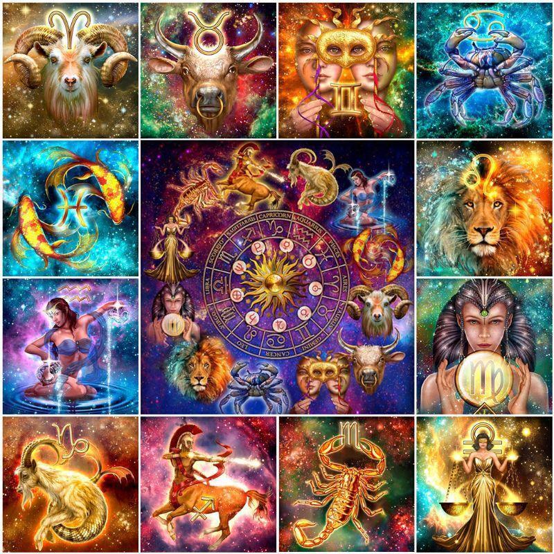 Aries Constellation DIY 5D Full Drill Diamond Painting Embroidery Cross Stitch