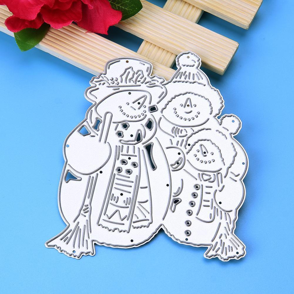 Sweeping Snowmen Cutting Die Stencil Embossing Scrapbook Craft Paper Card