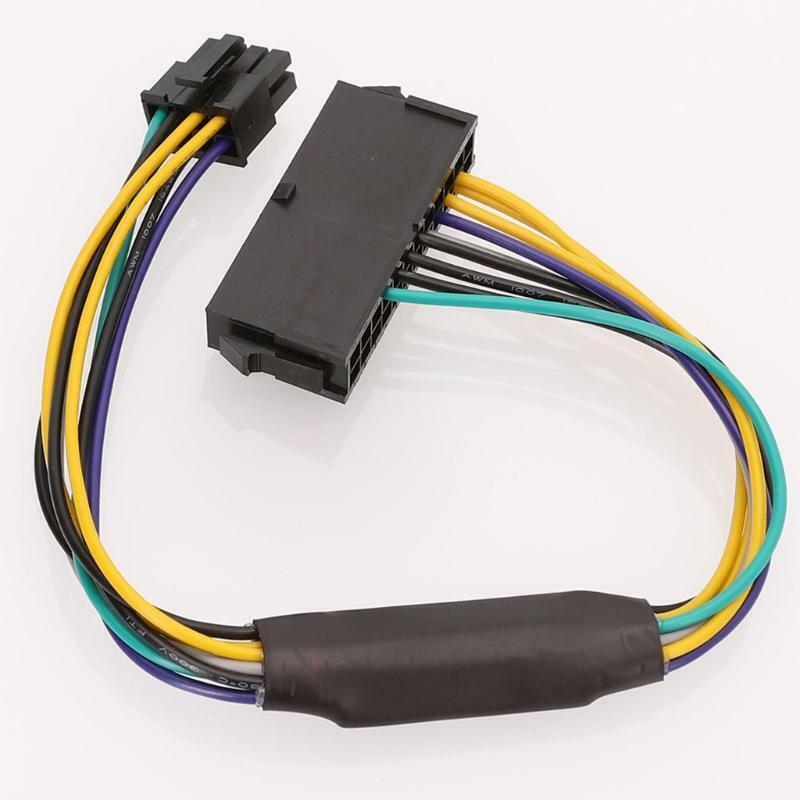 30CM/11.8in For Dell Optiplex 9020 3020 7020 8-pin Power Cord ATX 24p To 8p Line