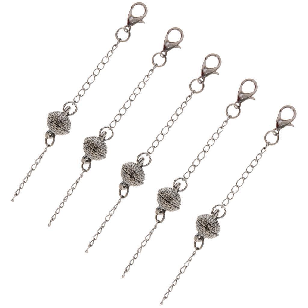 5 Sets Extender Chain Magnetic Lobster Clasp for Jewelry Necklace Bracelet