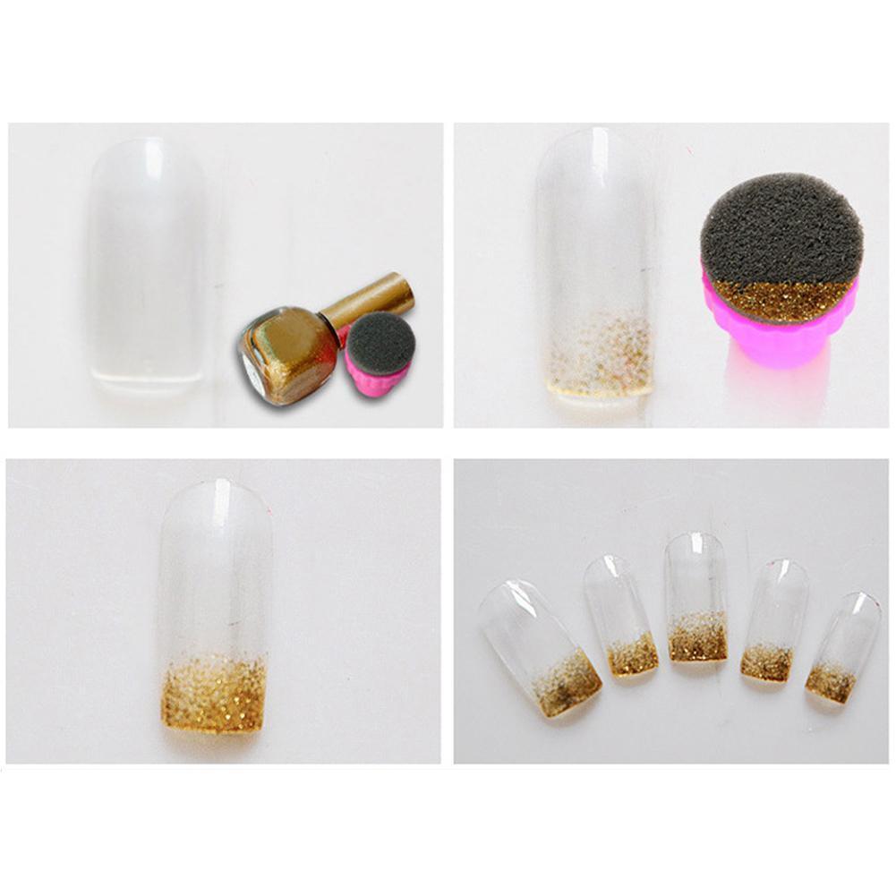 Sponge Seal Block Nail Files Set Manicure Tool Gradient Color Nail Paint