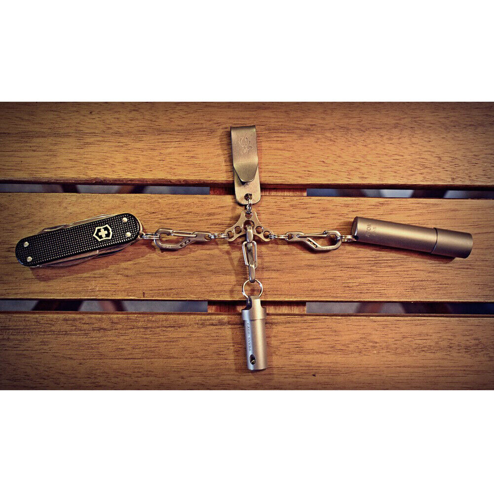 New Pocket Suspension Clip with Hat Buckle Set EDC Outdoor Quicklink Tool