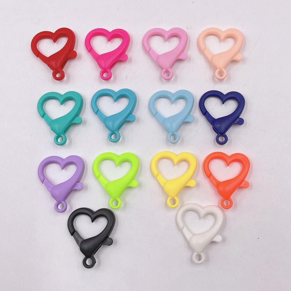 100pcs Plastic Colorful  Claw Clasps Hook  for Jewelry Making