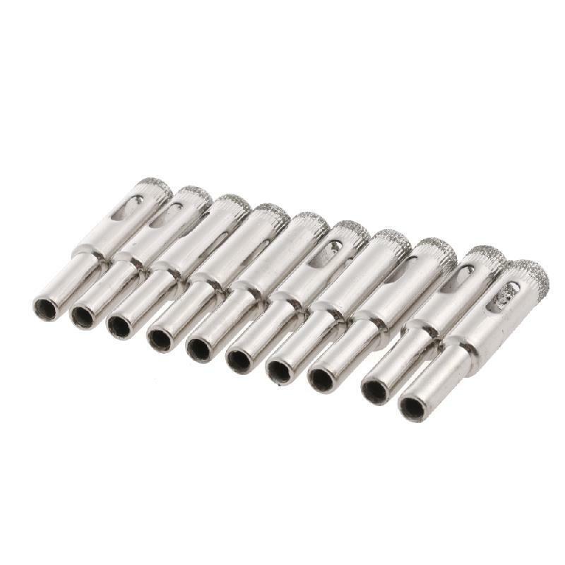 10Pcs 10 mm forage diamant base Coated Bits Scie Carreaux verre Céramique Marbre