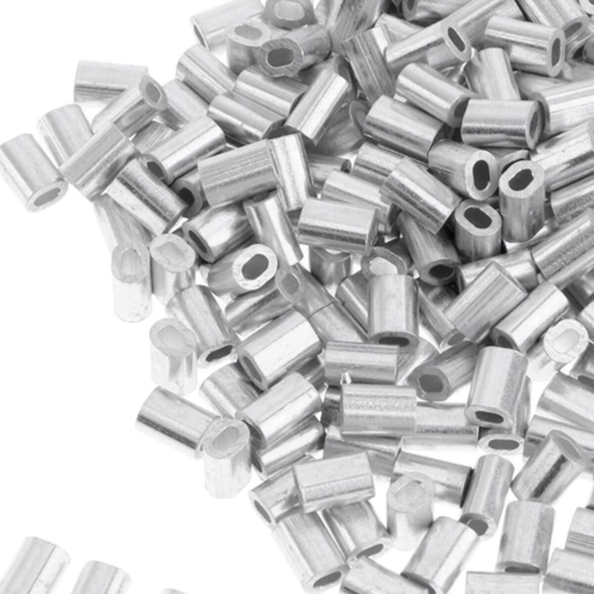 100pack Barrel Crimp Sleeves Crimping Loop Sleeve Fishing  Tube