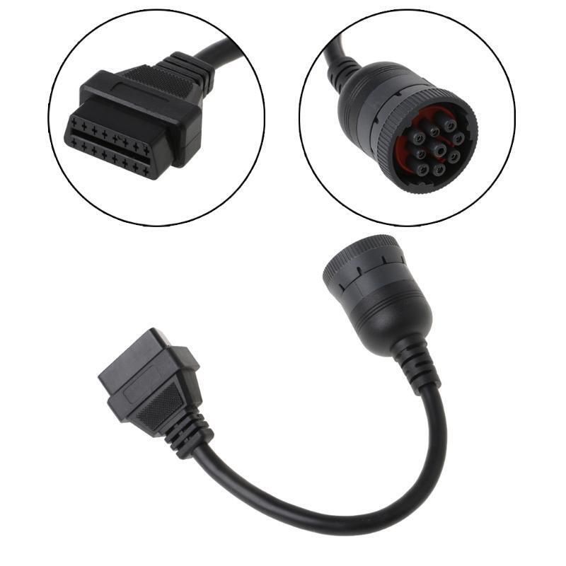 9 Pin to 16 Pin Male to Female OBD2 OBDII Extension Cord Car Diagnostic Extender