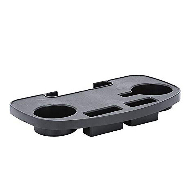 Black FOLDING RECLINING LOUNGER CHAIR CLIP ON SIDE TABLE CUP DRINK HOLDER TRAY