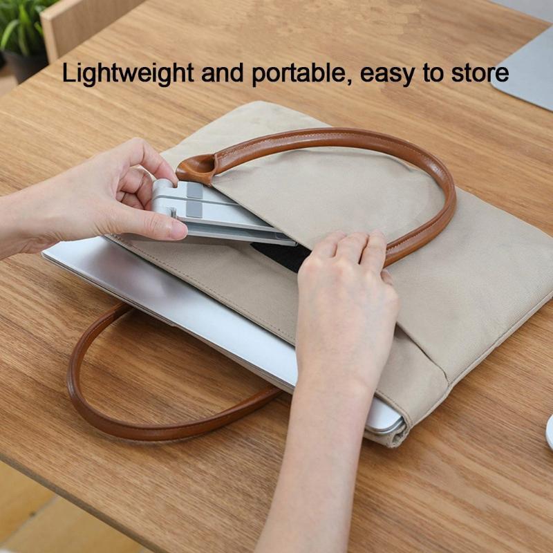 Foldable Laptop Stand Non-Slip Aluminium Holder Bracket Heat Release Cooler Rack