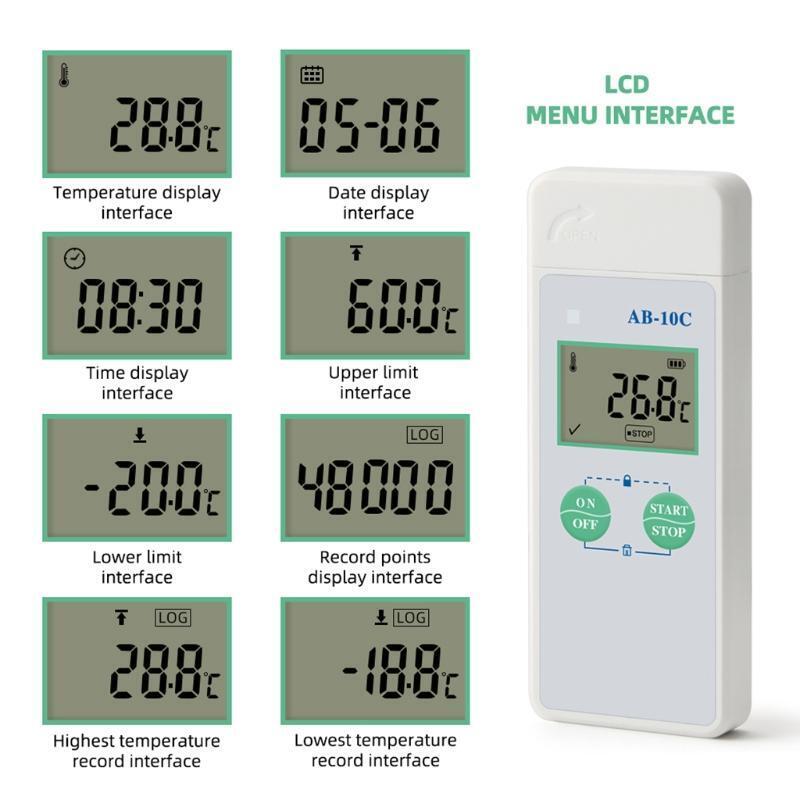 New AB-10C High Precision Digital USB Temperature Data Logger