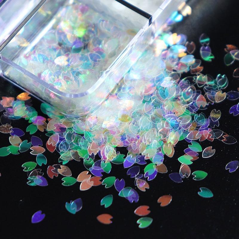 6 Grids Boxed Mixed Cherry Blossom Petal Manicure Decorative Sequins for Women