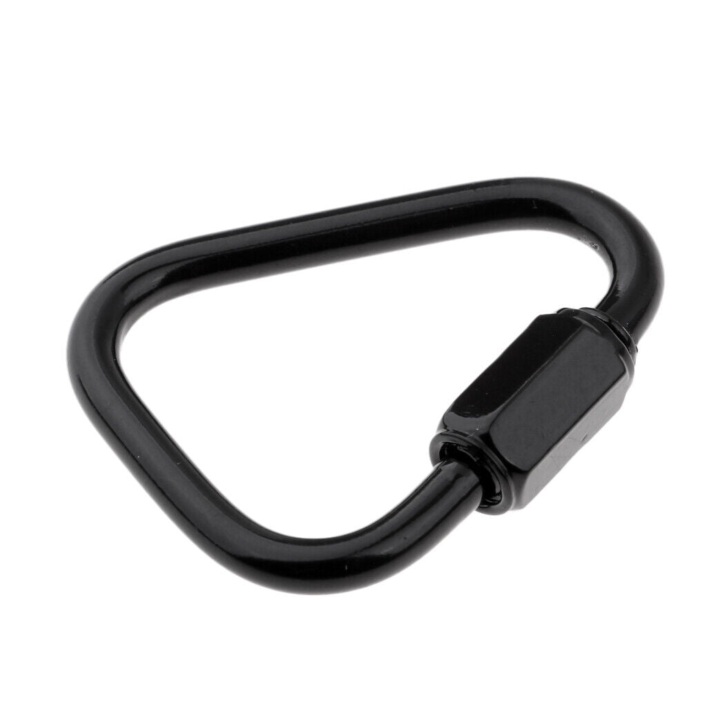 Triangle Stainless Steel Carabiner Outdoor Camping Keychain   4mm