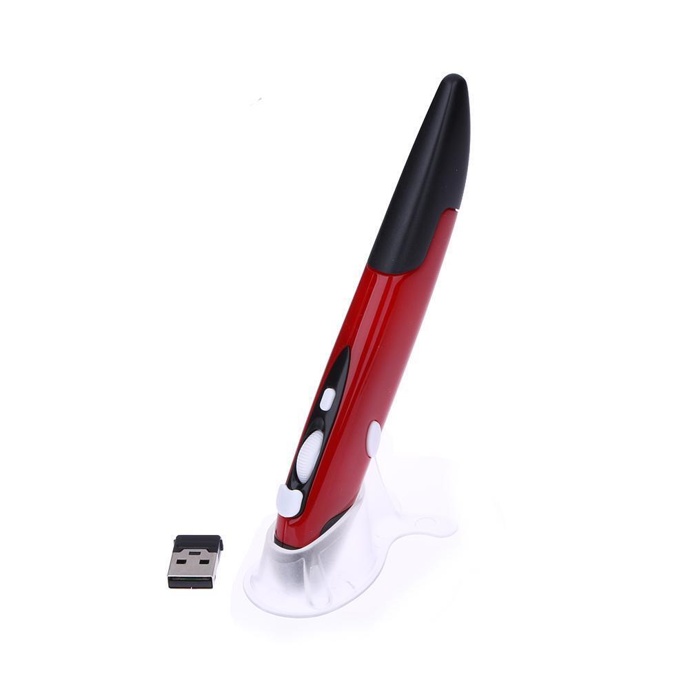 2.4GHz USB Wireless Mouse Optical Pen Air Adjustable 500/1000 DPI(Red)