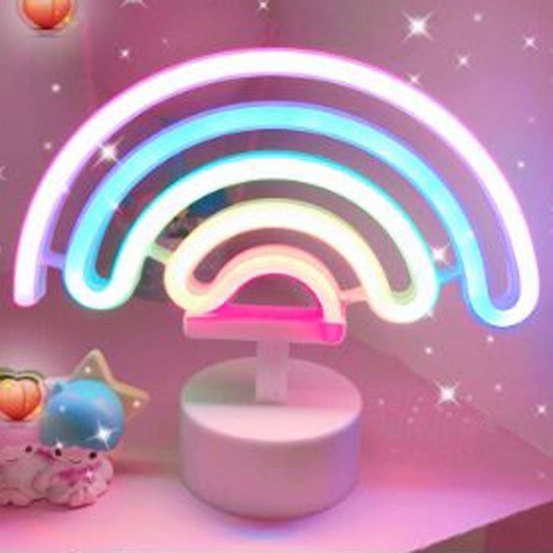Neon Signs Rainbow Shaped LED Neon Light Night Light Neon Night Sign Hanging Art