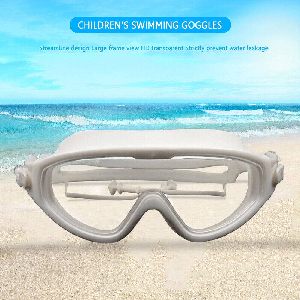 Children Goggles Waterproof Anti-fog Swimming Snorkeling Glasses (White)