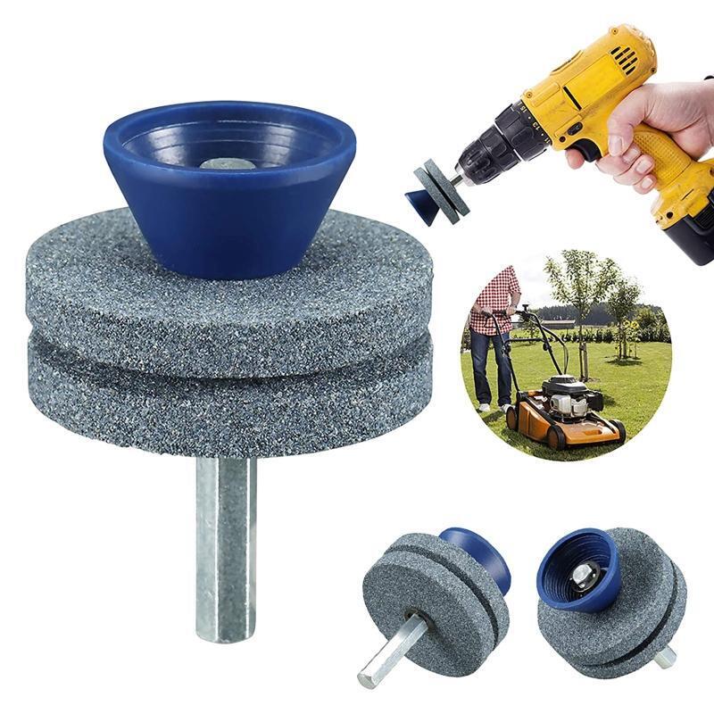 1Pc Universal Multi-Sharp Rotary Double Layer Lawn Mower Blade Sharpener