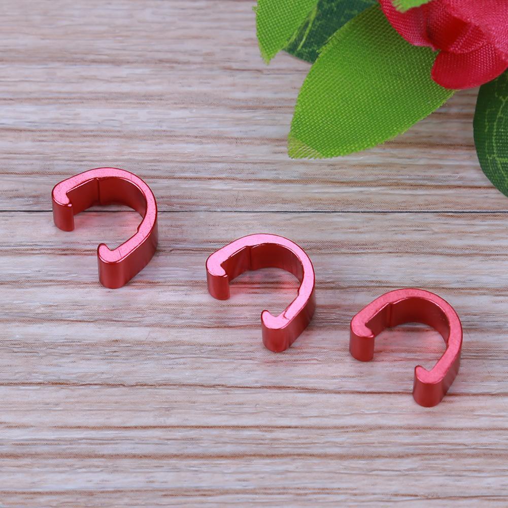 10pcs Bike Bicycle C-Clips Buckle Hose Brake Gear Cable Housing Guide(Red)