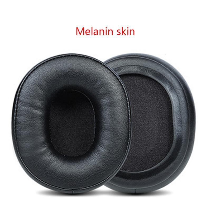 1 Pair Soft Ear Pad Cover Round Earphone Holster for ATH-M60X Earpads Black