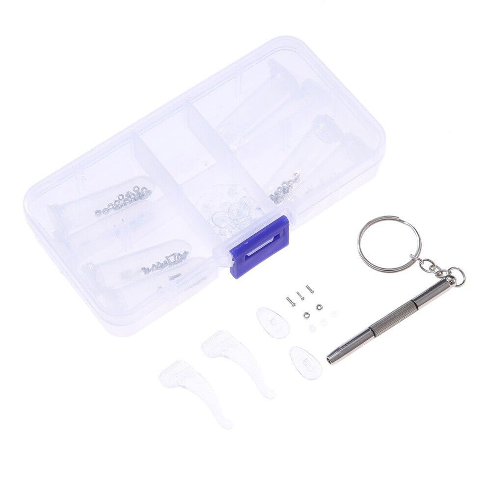 Stainless Steel Cross Screw Plastic Screw Cap Washer Nose Pad Assortment Kit