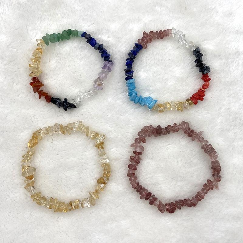 Irregular Crushed Stones Natural Assorted Stone Beads Bracelet Beaded Material