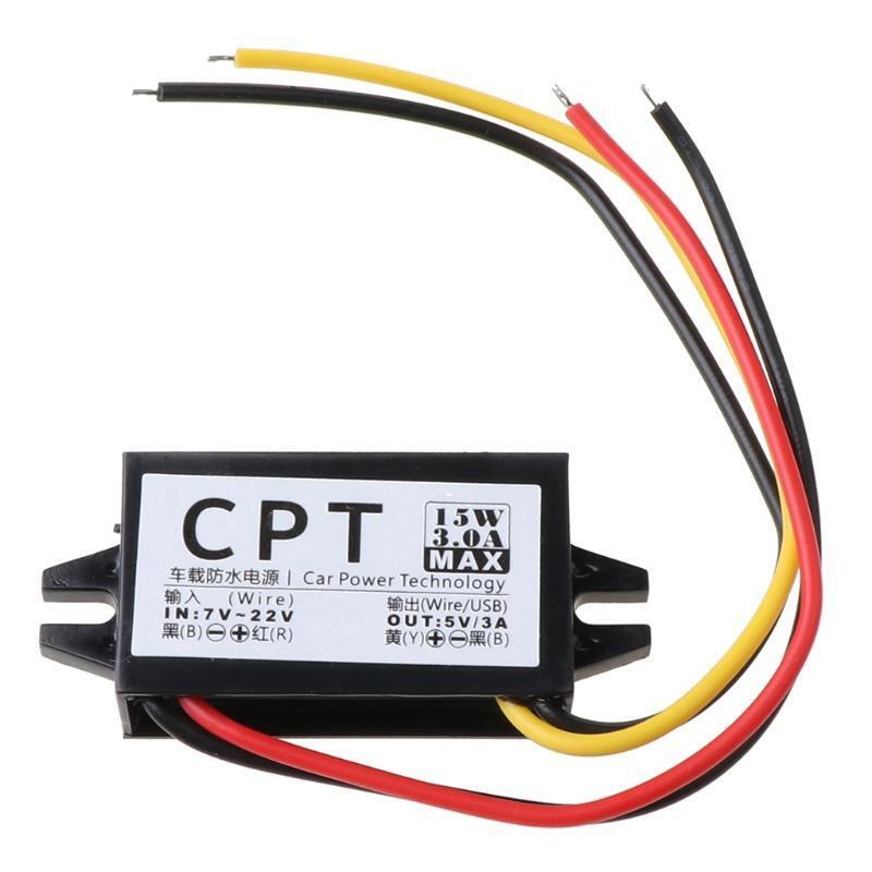 DC/DC Converter Regulator 12V To 5V 3A 15W Car LED Display Power Supply Module