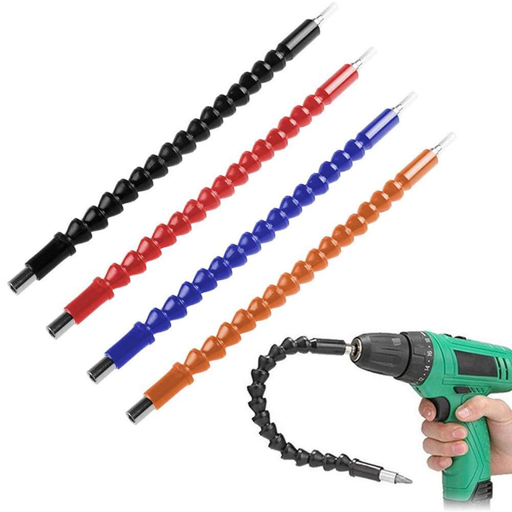 Flexible Shaft Electric Screwdriver Drill Bit Extension Rod (Red 295mm)