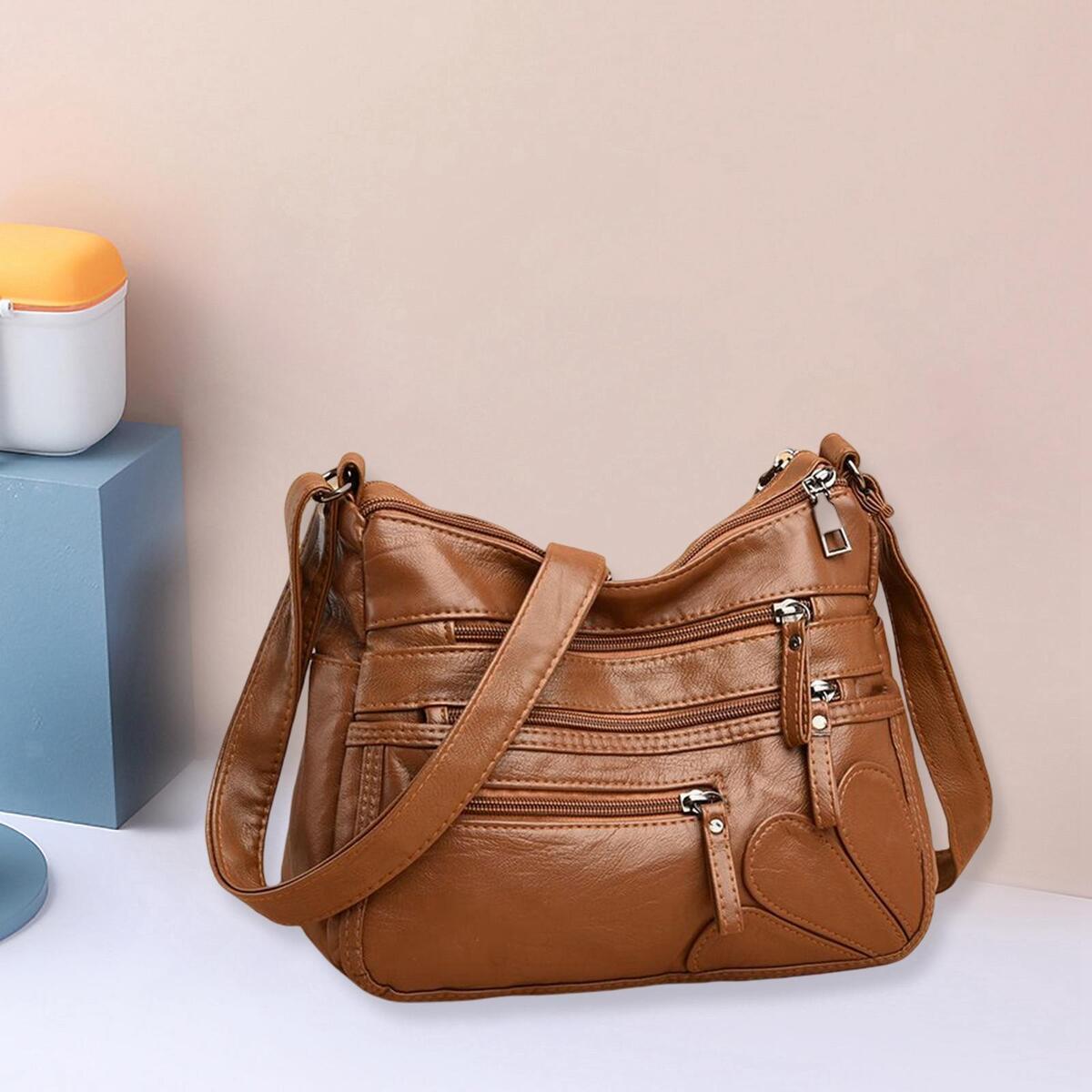 2x Women Shoulder Bag Fashion Crossbody Purse Handbag for Working Business