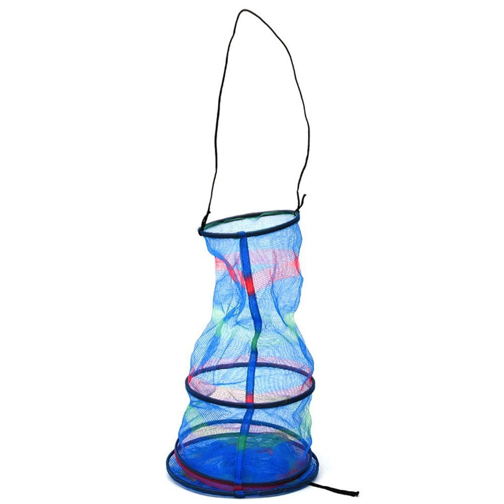 Fishing Basket Crab Lobster Cages Storage Creel Net Three Tiered Collapsible