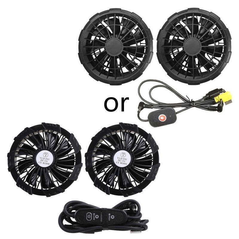 Men Outdoor Summer Coat USB Electric Fan Cooling Jacket Men Air Conditioning Fan