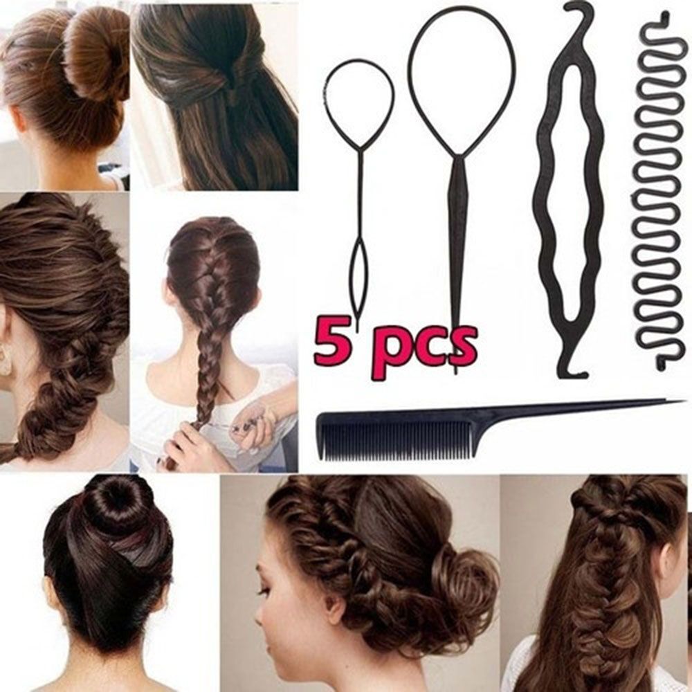 DIY Ponytail  Hair Braid Tool Hair Styling  Twist Curler Bun Roller Maker
