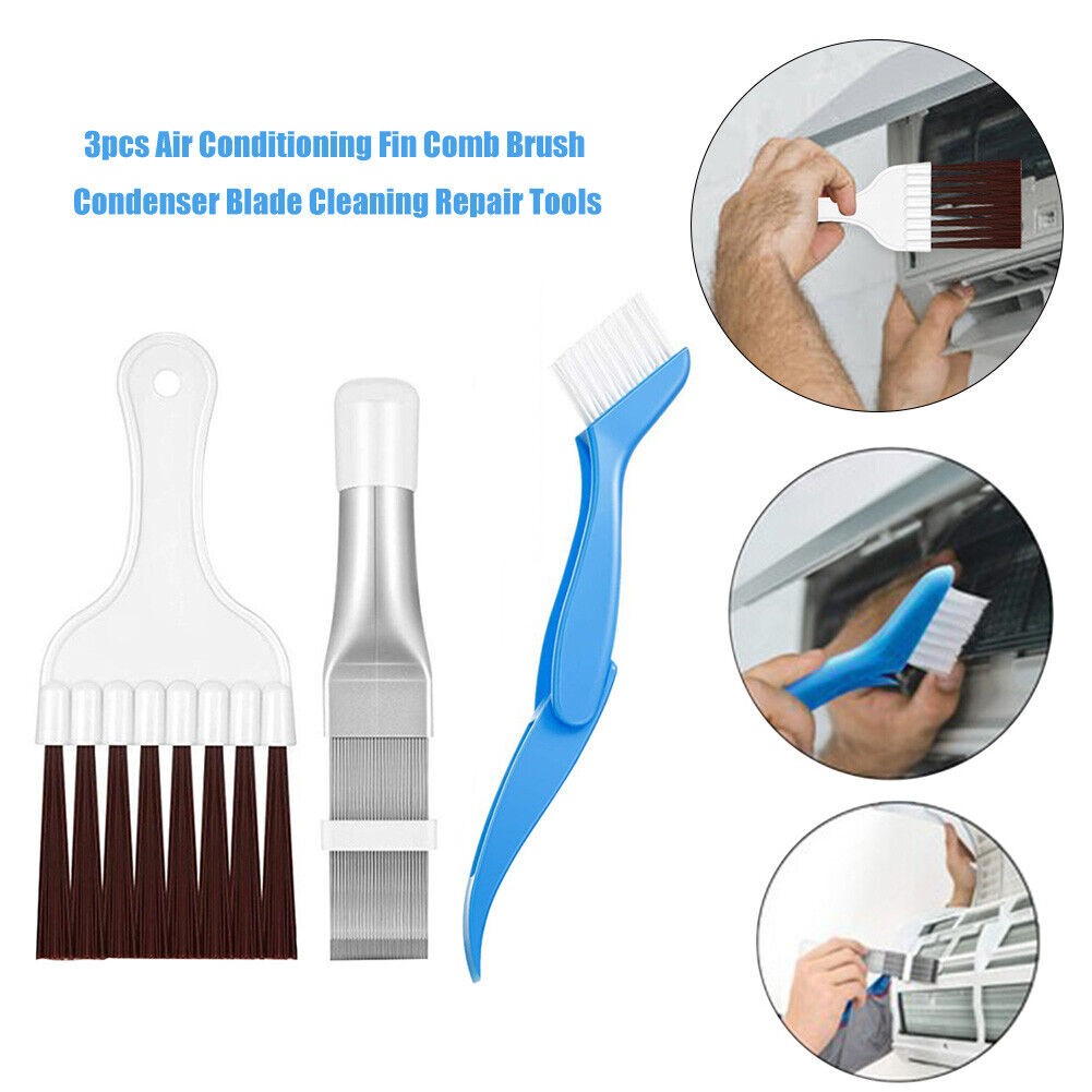 3pcs Air Conditioning Fin Comb Brush Condenser Blade Cleaning Repair Tools