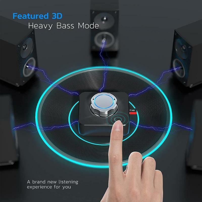 Long Range BT5.0 Audio Receiver RCA Aux USB Stereo Sound Home Theater Speakers